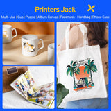 Printers Jack Sublimation Ink & 150 Sheet Sublimation Paper 8.5x11’’ 120G, 2 Pack Teflon Sheet, Heat Tape compatible for Inkjet Printer ET-2800 ET-15000 ET-2803 ET-2760 ET-2400 ET-4700 ET-4800 ET-2720 Printers Jack