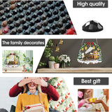 Yomiie Train House Sun Catcher Window Hanging - DIY Double Sided Diamond Painting Pendant Kit, Acrylic Diamonds Art Ornament for Front Door Sign & Indoor/Outdoor Garden Christmas Decor(8x8 inch) Yomiie