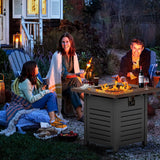 Jocoevol 28'' Propane Fire Pit Table – 50,000 BTU Outdoor Gas Fire Pit for Patio, Deck, and Garden, CSA Certified Multipurpose Fire Table with Cover and Lava Rock Jocoevol
