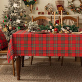 Softalker Christmas Checkered Tablecloth Rectangle - Red Buffalo Plaid Linen Cotton Gingham Xmas Table Cloths, Winter Farmhouse Table Decorations for Dining/Parties/Holiday, 54 x 80 Inch Softalker