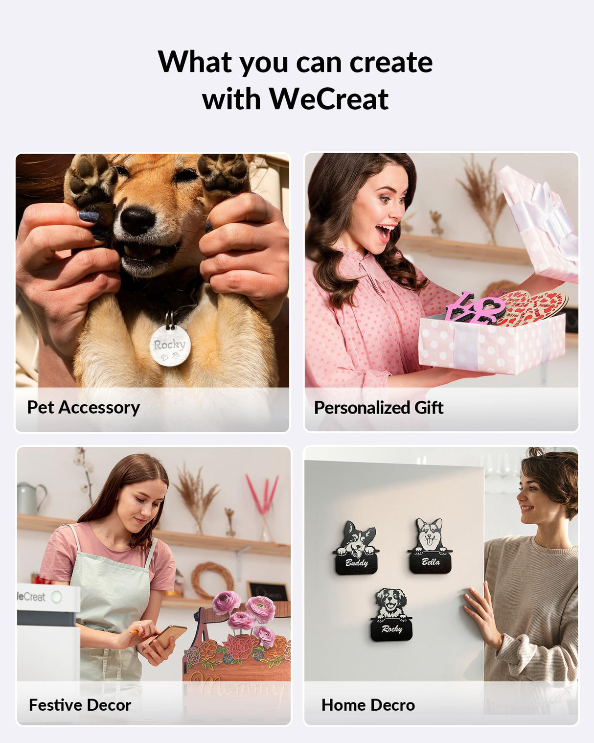 WECREAT Vision 20W(20,000mW) Laser Engraver, 4-in-1 Desktop Diode Laser Engraver and Cutter with Rotary, Smart Camera, Auto-Lifting Enclosure, Air Assist and Laser Bed for Wood Acrylic Metal WECREAT