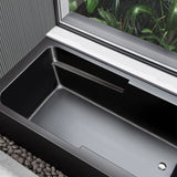 Voltaire 60 in. x 32 in. Acrylic Matte Black, Skirted Alcove, Integral, Right-Hand Drain, Apron Bathtub Swiss Madison