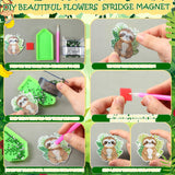 Xuhal 30 Pcs Jungle Animal Diamond Painting Magnets Safari Animal Diamond Art Magnets Kits for Adults Zoo Woodland 5D Rhinestone Refrigerator Magnetic Sticker for DIY Crafts Fridge Wildlife Gifts Xuhal