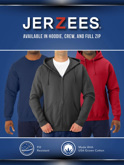 Jerzees Men's NuBlend -Fleece -Sweatshirts & - -Hoodies, Hoodie-White, X-Large