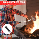 PARGRILL Grill Accessories Heavy Duty BBQ Set Gifts for Men/Women - Premium Stainless Steel Spatula, Fork, Brush & Tongs, Barbecue Utensils Tool Kit Gift for Grilling Lover Outdoor PARGRILL