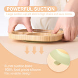 BABY REMEMBER Suction Plates Bowls Set for Baby Toddler Non-Toxic Bamboo Feeding Set with Silicone Fork & Spoon (Green Feeding Set) BABY REMEMBER
