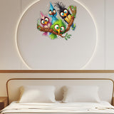 5D Diamond Art Hanging Kit for Adult,Special Shaped Rhinestone,Double Sided DIY Acrylic Diamond Art Painting Window Pendants Home Garden Wall Hanging Kits Hanging Ornament (Four Birds) JJFox