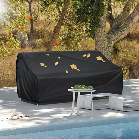 VARIETYFACE Patio Furniture Covers Waterproof,79Wx37Dx35H inches,3-Seater Outdoor Sofa Covers Sunproof,Durable Lawn Furniture Covers, Black VARIETYFACE