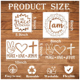 21pcs Christian Stencils for Crafts Reusable Motivational Bible Verse Template Drawing Religious Stencils for Painting on Wood Sign Fabric Canvas DIY Crafts Office Home Decoration(bible21) Huahui