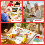 Simetufy 72 Pack 8 x 10 inch Canvas Boards for Painting Flat Canvas Panels Bulk Value Pack for Classes and Parties 100% Cotton for Acrylics Paint Simetufy