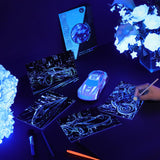 Gersoniel 4pcs Scratch Art Adult Scratch Painting Kits Glow in The Dark Rainbow Painting Paper with Pen & Cleaning Brush Noctilucent Scratchboard for Adults Gift, Racing Theme, Back to School Gifts Gersoniel