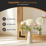 TRAHOME Full Length Mirror with Wooden Frame, 56"X22" Solid Wood Standing Floor Mirror for Farmhouse, Bathroom, Bedroom Decor, Hanging or Leaning Wall-Mounted TRAHOME