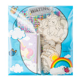 WATINC Wooden Painting Mother's Day Thank You Gifts - 24Pcs Unfinished Blank Wooden Cutouts for Kids, 6 Styles Wood Cutouts Ornament with Thanks Cards,DIY Your Own Party Favors Set (Unicorn WATINC