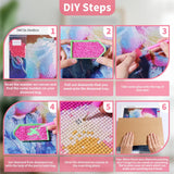 xingyangyuanfei Rose and Train Diamond Painting Kits for Adults, 2-Piece 5D Full Drill Diamond Art, 12x16 Inch Home Wall Decor xingyangyuanfei