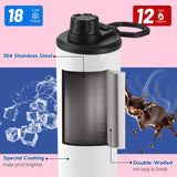 Joyclub 4 Pack Sublimation Water Bottle Blanks 20 oz Sublimation Tumblers with Handle Sports Skinny Insulated Tumblers Bulk Joyclub