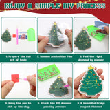 ZYNERY 24 Pcs Diamond Painting Magnets, Diamond Art Magnets, Mini Diamond Painting Kits, Refrigerator Magnets, 5D Diamond Painting Kits for Adults DIY Crafts Home Decor Gift (Christmas Theme) ZYNERY
