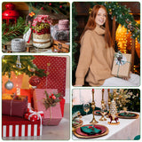 Panelee 48 Pcs Christmas Artificial Pine Picks Floral Pine Cones Sprays Wreath Christmas Decorations Berry Stem Branches with Holly Leaves for Xmas Tree Christmas Winter Holiday Panelee