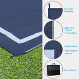 Ogrmar 5x8 FT Reversible Mats, Outdoor Rug for Patio Clearance, Waterproof Carpet, Plastic Straw Rug for Indoor Outdoor, Floor Mat&Rug for RV Porch Camping Backyard Deck Balcony Beach Trailer (Blue) Ogrmar