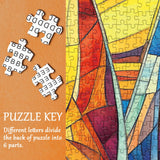 Stained Glass Sailboat Sunset Puzzle for Adults 1000 Pieces, Colorful Landscape Jigsaw Puzzle, Ocean Sea Ship Challenging Puzzle BBOLDIN