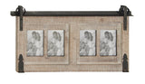 Deco 79 Wood 4 Slot Wall Photo Frame with Metal Accent, 26" x 1" x 14", Brown, SMALL SIZE Deco 79