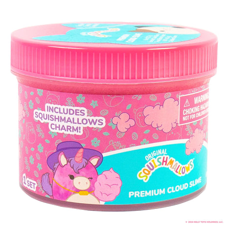 Original Squishmallows Lola The Unicorn Premium Scented Slime, Cotton Candy Scented, 8 oz. Fluffy with 2 Fun Add Ins, Pre-Made Slime for Kids, Great 6 Year Old Toys, Super Squishy Toy Squishmallows