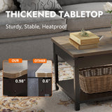 Hidden Gun Storage Safe for Rifles and Pistols, Biometric Fingerprint Gun Safe for Jewelry Money and Ammo, Use as Coffee Table (Honey Brown) Xyvaly