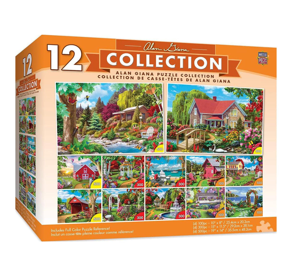 MasterPieces 12 Pack Jigsaw Puzzles For Adults, Family, Or Kids - Alan Giana 12-Pack Bundle Masterpieces