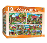 MasterPieces 12 Pack Jigsaw Puzzles For Adults, Family, Or Kids - Alan Giana 12-Pack Bundle Masterpieces