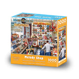 Majestic Value Brand 1000 Piece Jigsaw Puzzle of a Nostalgic Vinyl Record Shop Springbok