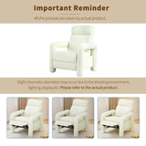 LUMISOL Upholstered Recliner Chair with Adjustable Backrest, Push Back Recliner Armchair, 31.25'' Single Sofa for Living Room, Upholstered Chair, Beige LUMISOL