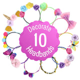 B Me Headband Making Kit - DIY 16 Unique Girls Hair Accessories with 60+ Craft Supplies - Arts & Crafts Gifts for Ages 5-12 Creative Kids