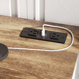 Fameill Dresser for Bedroom, 9 Drawer Wide Dresser Organizer with Charging Station, Tall Dresser for Hallway, Wood Dresser with Metal Handles, Farmhouse White Fameill