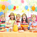 Jexine 100 Pieces Foam Crowns Set for Kids Princess Tiaras Making Kits 60 Pcs Foam Princess Crowns and 40 Sheets Crystal Diamond Sticker for Kids' Party Supplies Decoration Craft Jexine