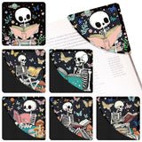 INCOK Skull Diamond Art Bookmarks - 6 Pcs DIY Diamond Painting Corner Bookmarks Kits Double Side Art Craft Supplies Birthday The Day of Dead Gift for Adults Beginners Book Lovers Skull Lovers Mexicans INCOK