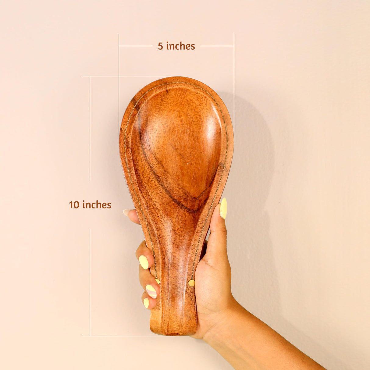 Folkulture Spoon Rest for Kitchen Counter, Spoon Holder for Stove, Kitchen Spoon Rest, Spoon Holder for Kitchen Counter, Acacia Wood, 10" Cooking Spoon Holder, Stove Spoon Holder or Cute Spoon Rest Folkulture