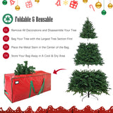 Cosy Family 7.5 ft Christmas Tree Storage Bag - Durable Heavy Duty Extra Large Artificial Xmas Holiday Tree Bag with Reinforced Handles and Dual Zippers Wide Opening - Red Cosy Family