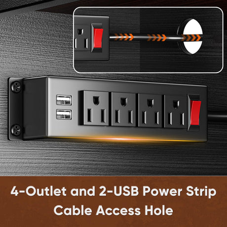 20-29 Gallon Fish Tank Stand with Power Outlet and Storage Cabinet,Aquarium Stand with Slide-Out Fish Tank Shelf,Heavy Duty Metal Frame and Waterproof Wood,31.5" L x 15.7" W 770LBS Capacity POKIPO