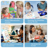 hkejoi 4 Pack Flowers Paint by Numbers Kit for Adults Framed - Small Easy Adult Paint by Numbers Kits, Acrylic Oil Painting Perfect for Home Wall Decor 8X8 Inch hkejoi