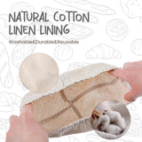 DOYOLLA Bread Proofing Baskets Set of 2 8.5 inch Round Dough Proofing Bowls w/Liners Perfect for Home Sourdough Bakers Baking DOYOLLA