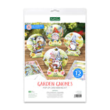 Katy Sue Garden Gnomes Die-Cut Pop-Up Card Making Kit for Adults. Makes 12 Cards & Contains Gnome/Gonk Die-Cut Decoupage Paper Sheets, Supports, Envelopes & Foam Pads for Card Making Supplies Katy Sue