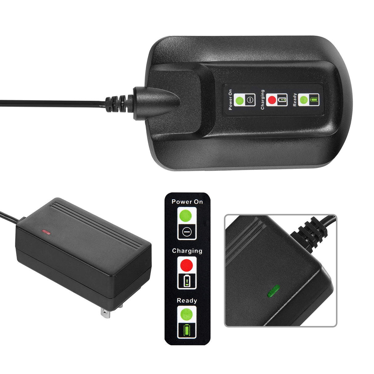 Cell9102 Replacement 20V Battery and Charger Starter Kit, WA3520 Lithium Battery and Charger WA3742 with 20-Volt Cordless Power Tools CELL9102