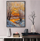 ABEUTY DIY Paint by Numbers for Adults Beginner 16x20 inches Number Painting Home Decoration Crafts (Autumn Tree Plant, No Frame) ABEUTY