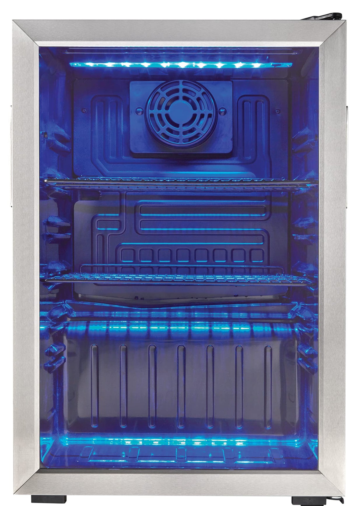 Danby DBC026A1BSSDB 95 Can Beverage Center, 2.6 Cu.Ft Refrigerator for Basement, Dining, Living Room, Drink Cooler Perfect for Beer, Pop, Water, Black/Stainless-Steel Danby