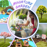 CHAKANLX 108 Pieces Miniatures Fairy Garden Accessories Outdoor, Fairy Garden Kit, Miniature Figurines, Fairy Garden Accessories, DIY Micro Landscape Ornaments for Potted Plant Bonsai Terrarium Decor CHAKANLX