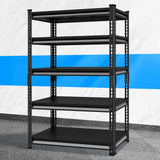 Huhaneon Heavy Duty Garage Shelves - 40''W 2,200Lbs Metal Adjustable Storage Shelving Rack Units for Warehouse Basement 5 Tier Black 39.3" W x 17.7" D x 78" H Huhaneon