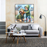 CHWGLFGG 5D Diamond Art Kits for Adults Beginners, Adults-Animal Dog Diamond Painting Kits, DIY Full Round Drill Paint by Diamonds Dot Gem Art, Home Wall Decor 13.7X 13.7 Inch CHWGLFGG