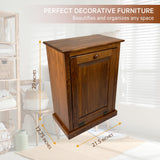 Peaceful Classics Tilt Out Trash Cabinet Without Drawer - Wooden Pull Out Cabinet, Decorative Trash Bin Cabinet for Kitchen, Bedroom, & Home Patio, Tilt Out Laundry Hamper Cabinet - Cherry Peaceful Classics