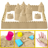 ESSENSON Construction Sensory Bin - Play Sand Kit with Toy Truck and 4lbs Magic Sand, Pretend Play Beach Sensory Toy Sandbox, Kids Gifts for Girls and Boys ESSENSON