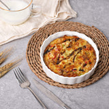 Ramekins 8 oz-Delling Creme Brulee Ramekins, Round Fluted Quiche Dishes Tart Pan, Oven Safe Ramekins for Baking, Souffle, Ramekins Set of 6, White DELLING