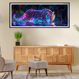 SKRYUIE 5D Large Diamond Painting Kits Tiger - DIY Diamond Art Kits for Adults Animal, Full Round Drill - Crystal Embroidery Cross Stitch - Craft for Wall & Office Decor - 12x30 inch / 30x80 cm C17 SKRYUIE